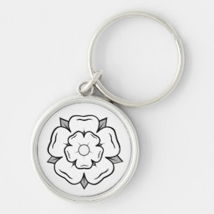 White Rose of York Key Ring
