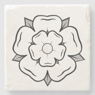 White Rose of York Stone Coaster