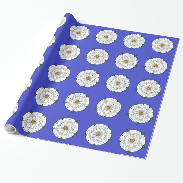White Rose of York Wrapping Paper (Unrolled)