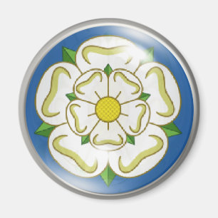 White Rose of Yorkshire Flag Magnet
