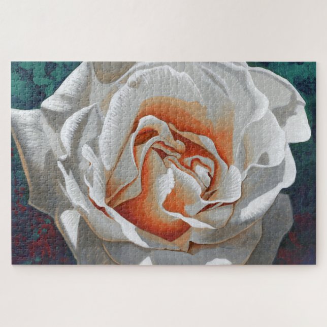 White Rose Painting Jigsaw Puzzle (Horizontal)