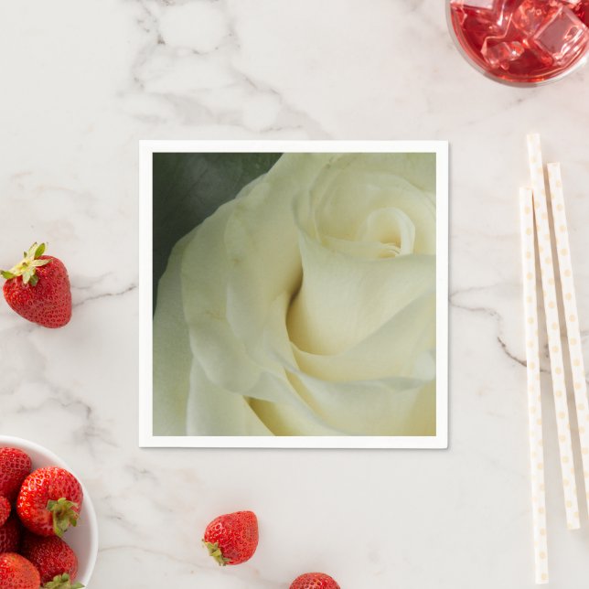 White Rose Paper Napkins (Insitu)