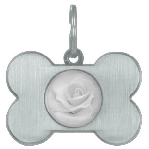 White Rose Pet Tag