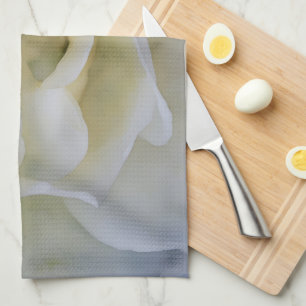 White Rose Petals Flower Floral Art Kitchen Towel