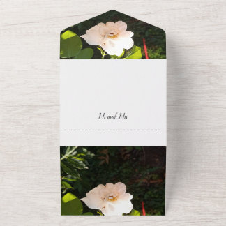 White Rose Photo, Maps Inside All In One Invitation