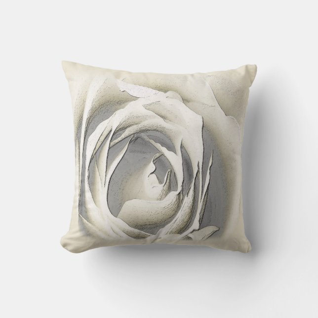 White Rose, pillow (Front)