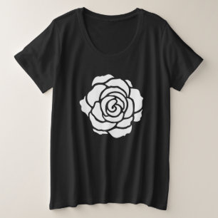 White Rose Plus Size T-Shirt