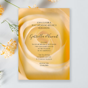White Rose Post Wedding Brunch Invitation