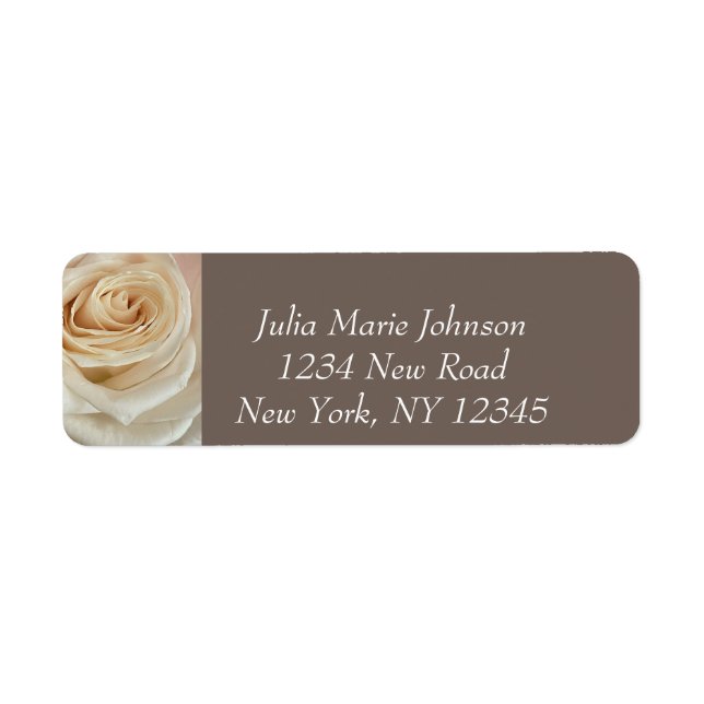 White Rose Return Address Labels (Front)