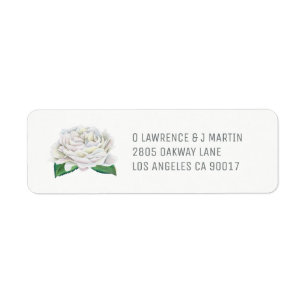 White Rose Return Address Labels