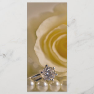 White Rose, Ring and Pearls Wedding Program Programme