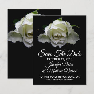 White Rose Save the Date Announcements