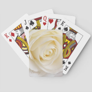White Rose Serenity Playing Cards