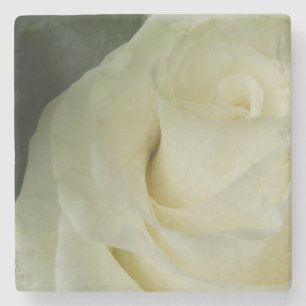 White Rose Stone Coaster