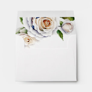 White Rose Thank You Card Envelopes