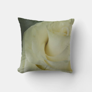 White Rose Throw Cushion