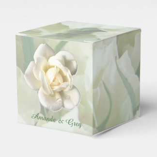 White Rose Wedding Favour Boxes Custom