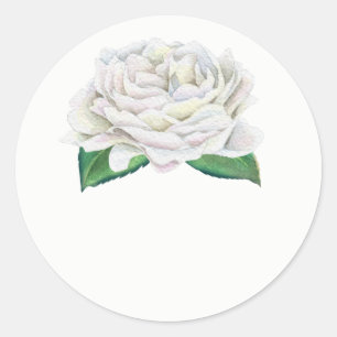 White Rose Wedding Favour Stickers