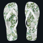 White Rose Wedding Floral Classic Jandals<br><div class="desc">Beautiful and classic white rose wedding collection is perfect for an elegant,  simple and traditional white wedding.  Perfect for a wedding any time of year!</div>