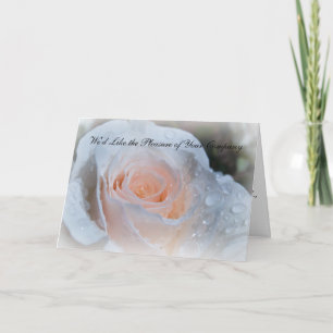 White Rose Wedding Invitation