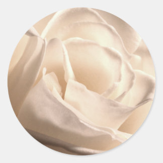 White Rose Wedding Invite Envelope Seal Sticker