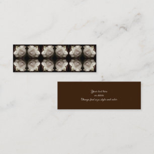 White Rose With Raindrops Vintage Mini Bookmark Business Card