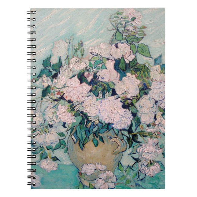White Roses-1890-Vincent van Gogh     Notebook (Front)