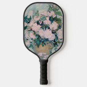 White Roses-1890-Vincent van Gogh Pickleball Paddle