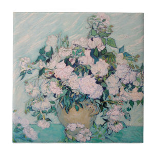 White Roses-1890-Vincent van Gogh  Tile