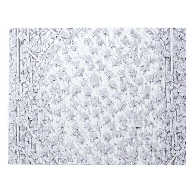 White Roses B Notepad (Front)