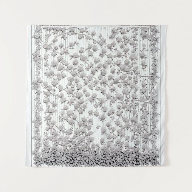 White Roses B Tapestry (Front)