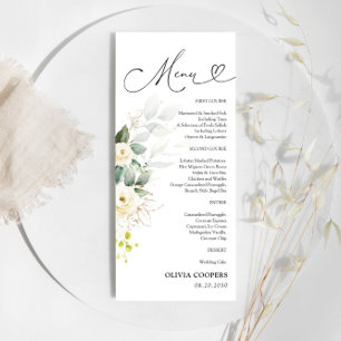 White Roses Baby Shower Menu