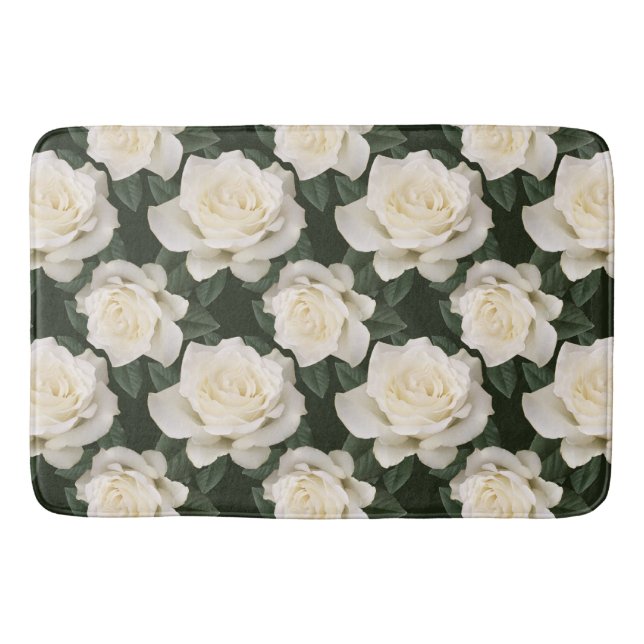 White Roses Bath Mat (Front)