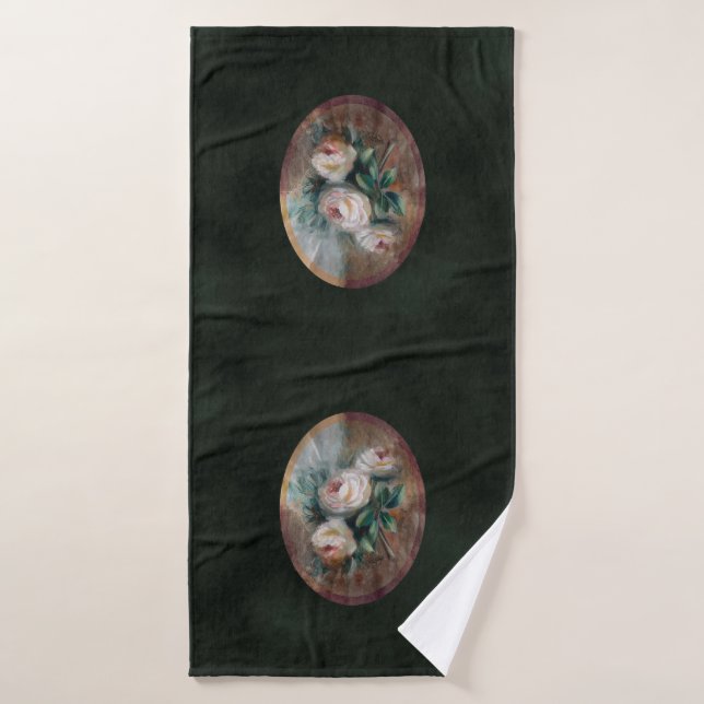 White Roses Bath Towel Set (Bath Towel)