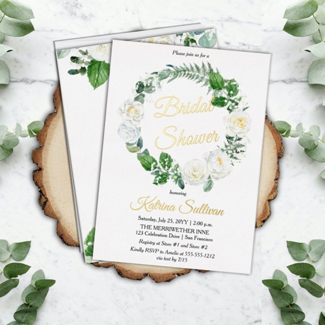 White Roses | Eucalyptus Greenery Bridal Shower (Creator Uploaded)