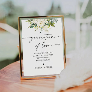 White Roses Floral Generation of Love Sign