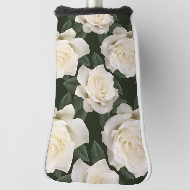White Roses Golf Head Cover (Rotate 90)