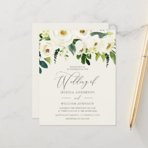 White Roses Green Leaf On a Budget Wedding