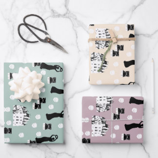 White Roses Heritage Revival Cream Green and Pink Wrapping Paper Sheet