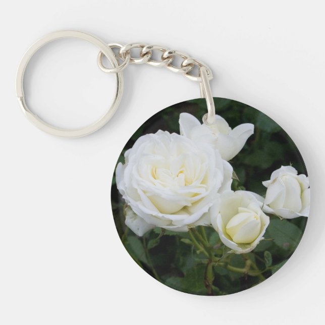 White Roses Key Ring (Front)
