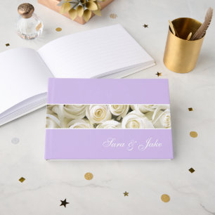 White Roses Non-Foil Guest Book