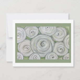 White Roses Note card