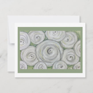 White Roses Note card