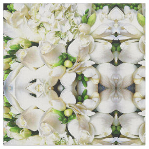 White-Roses of Love Fabric