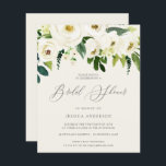 White Roses On a Budget Bridal Shower Invitation<br><div class="desc">White Roses On a Budget Bridal Shower Invitation</div>
