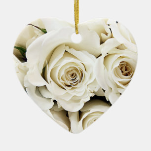 White Roses Ornament