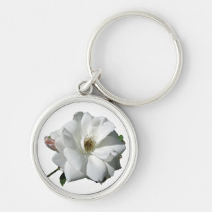 White Roses Party Shower Wedding Blossoms Destiny Key Ring