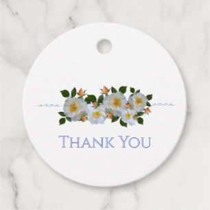 White roses Personalised  Favour Tags
