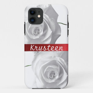 White Roses Personalised iPhone 5 Case