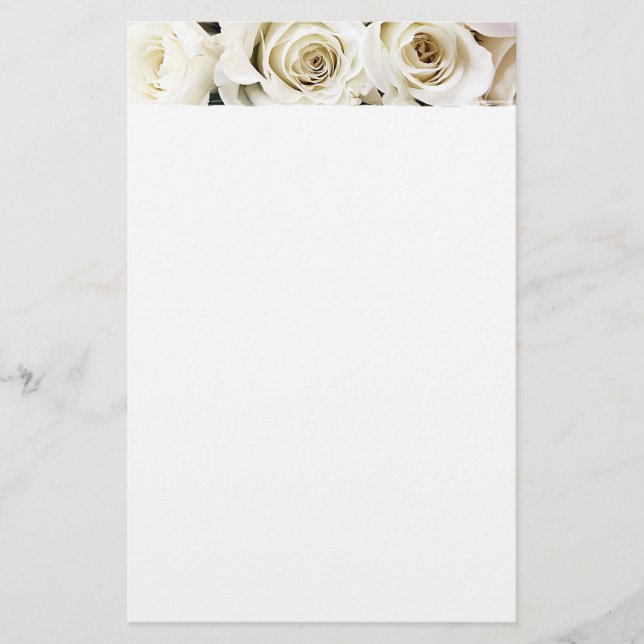 White Roses Stationery (Front)